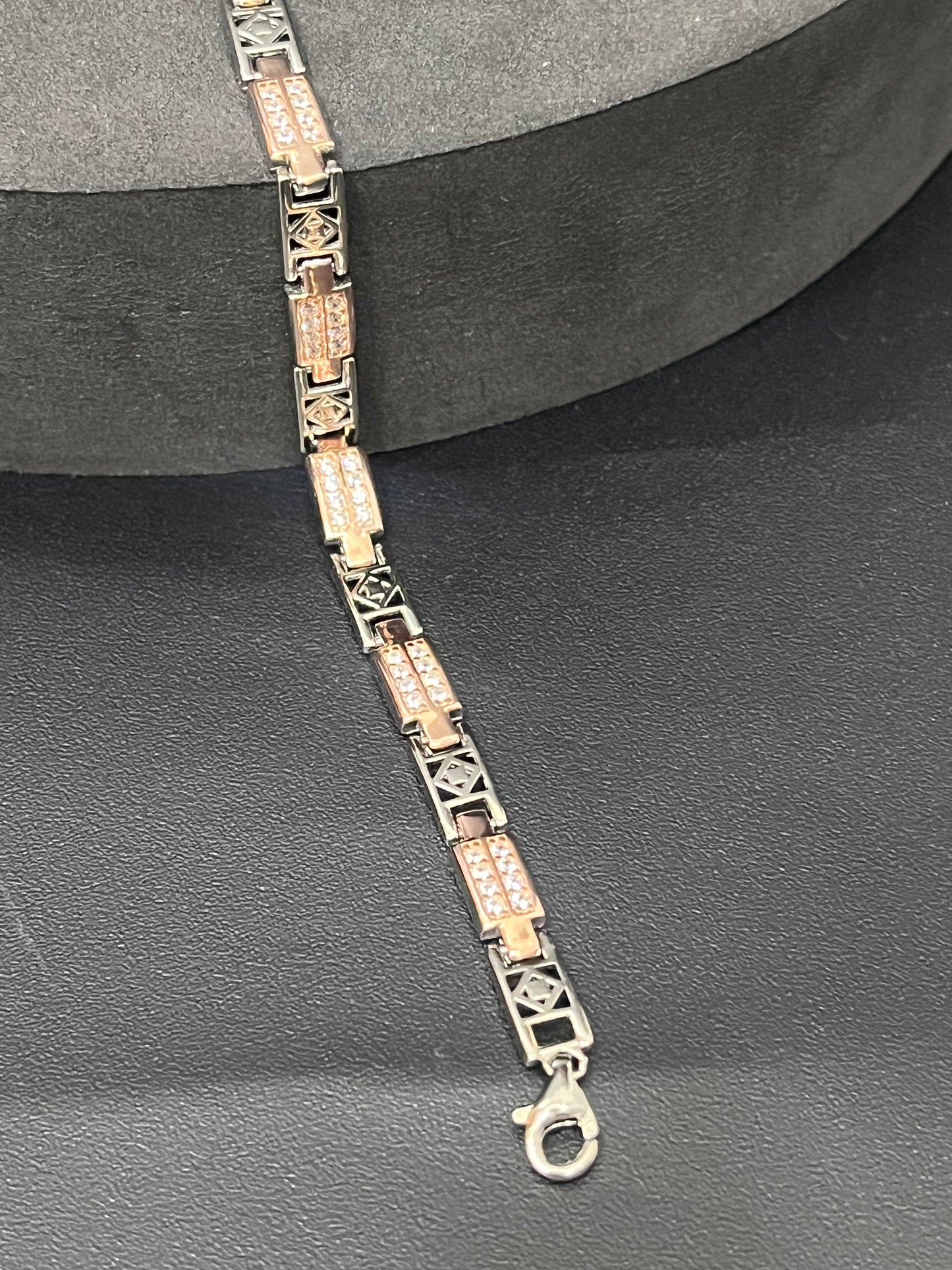 Men's_Italian Rosegold Finished Bracelet