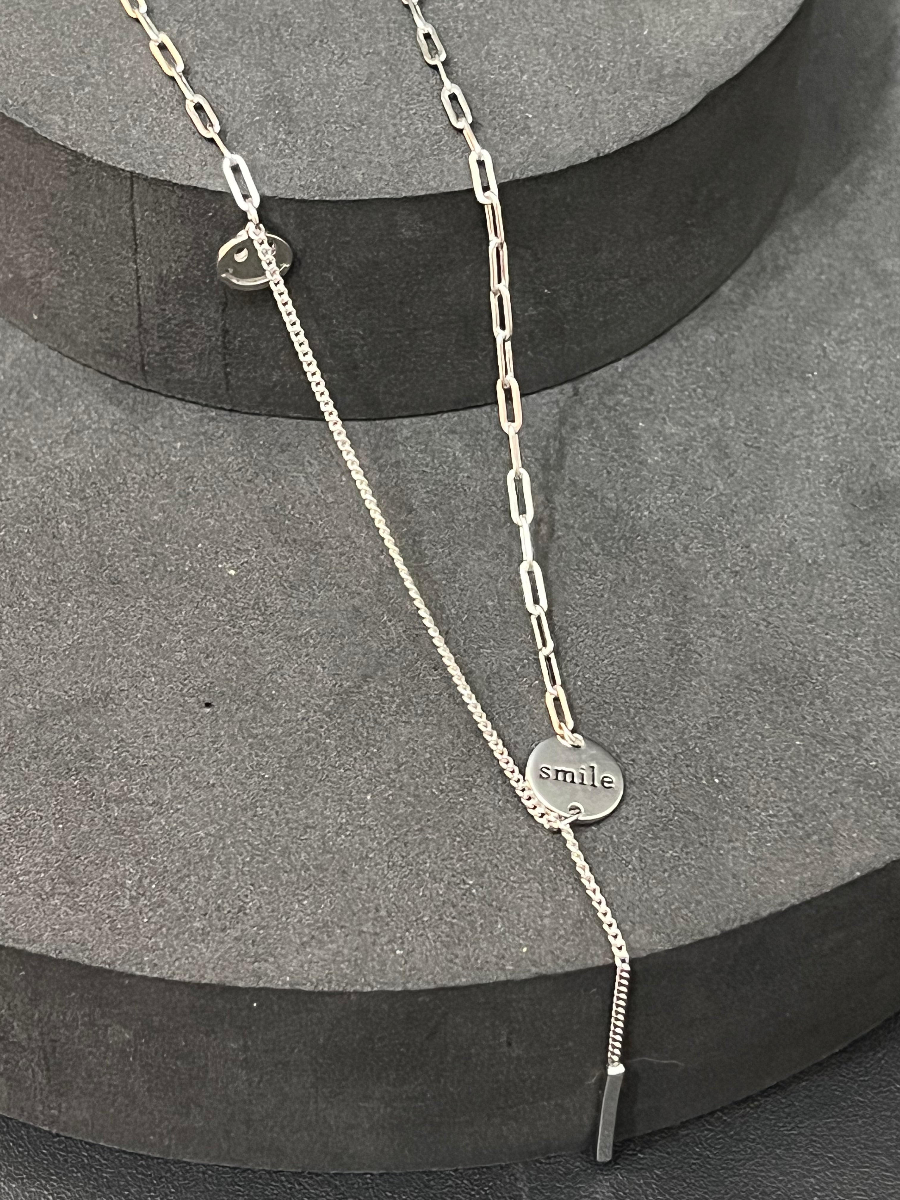 Ladies Link & Smiley Pendant Chain