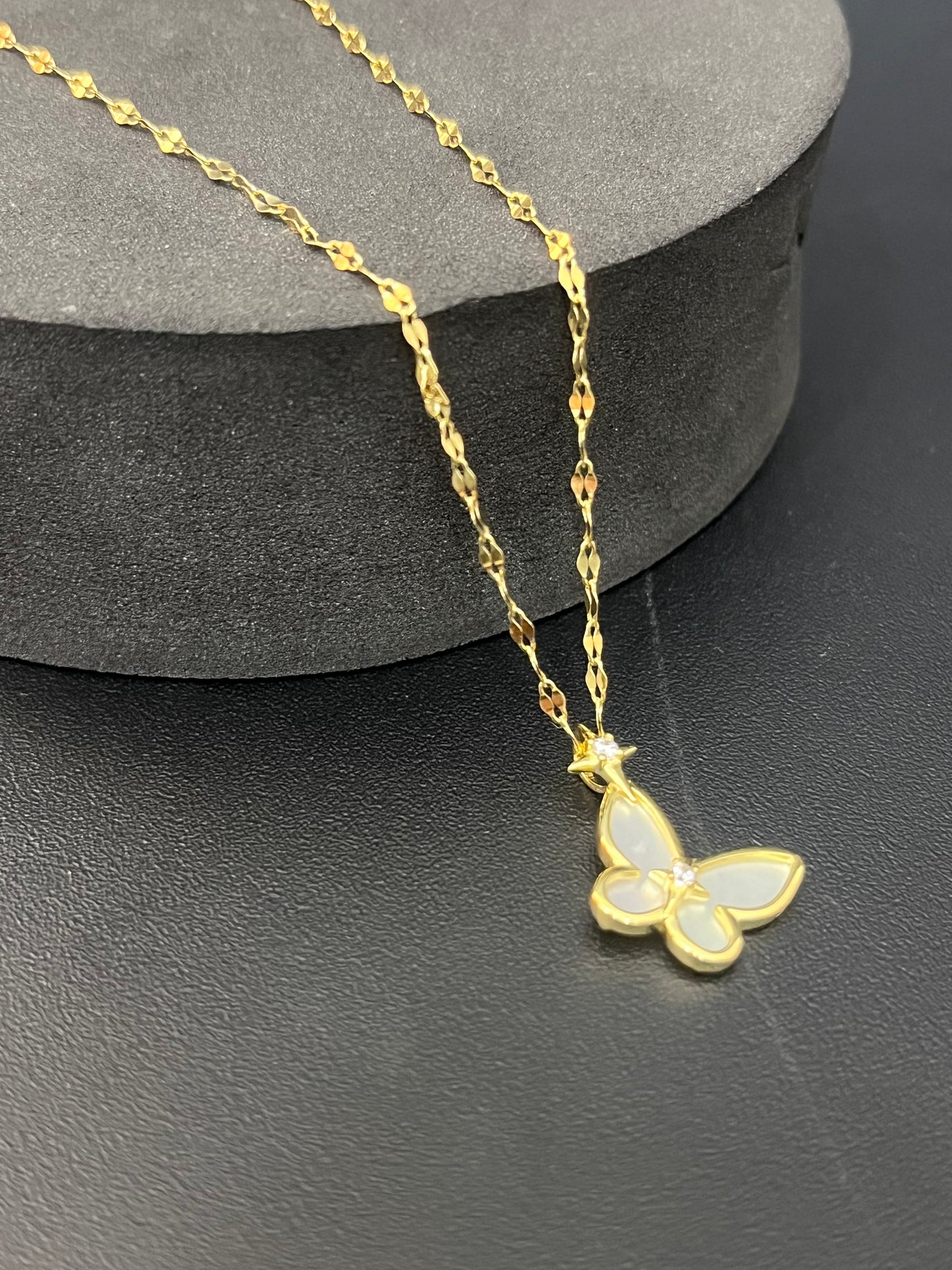 Ladies Butterfly Pendant  Chain