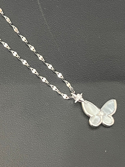 Ladies Butterfly Pendant  Chain