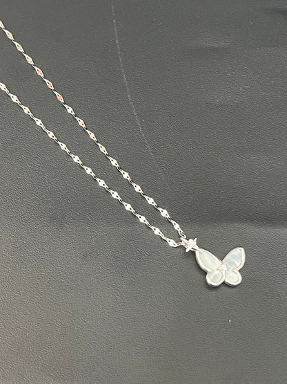 Ladies Butterfly Pendant  Chain