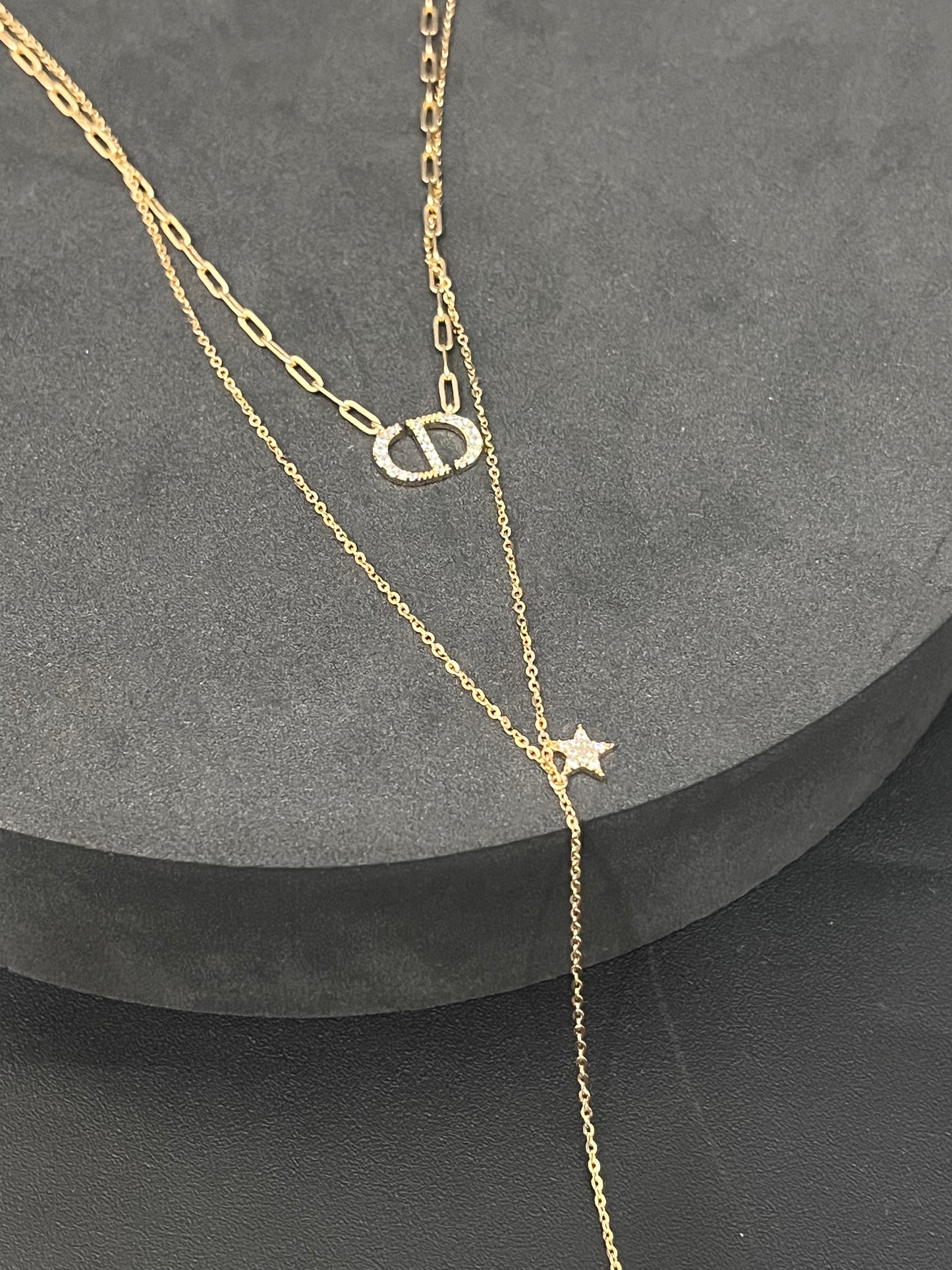 Ladies Double Layer Alphabet & Star Chain