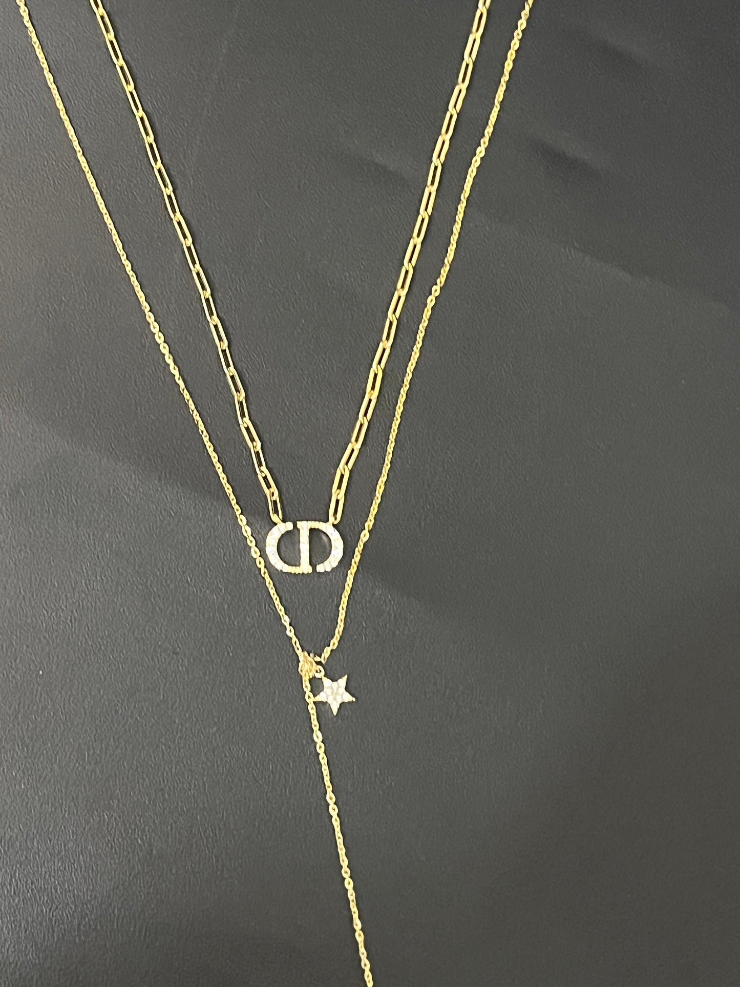 Ladies Double Layer Alphabet & Star Chain