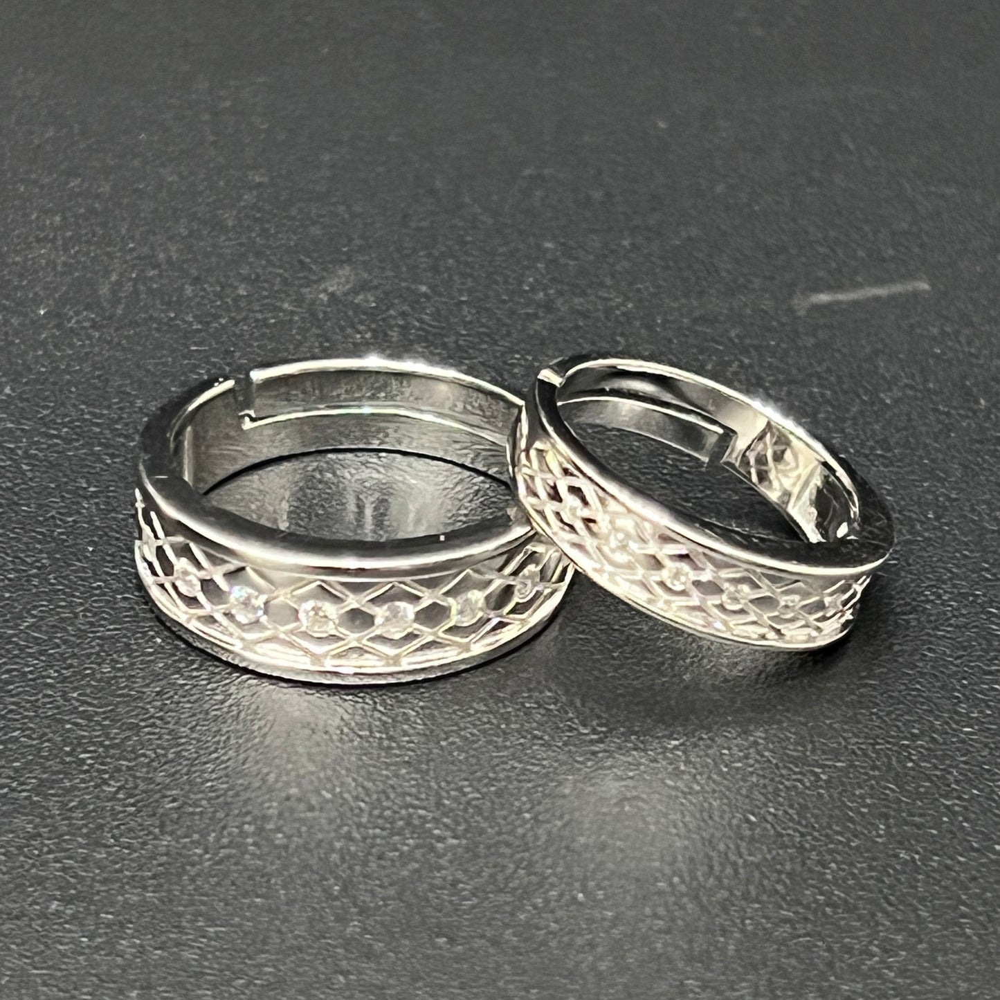 Couple Rings _Italian Laser Cut-Hexo
