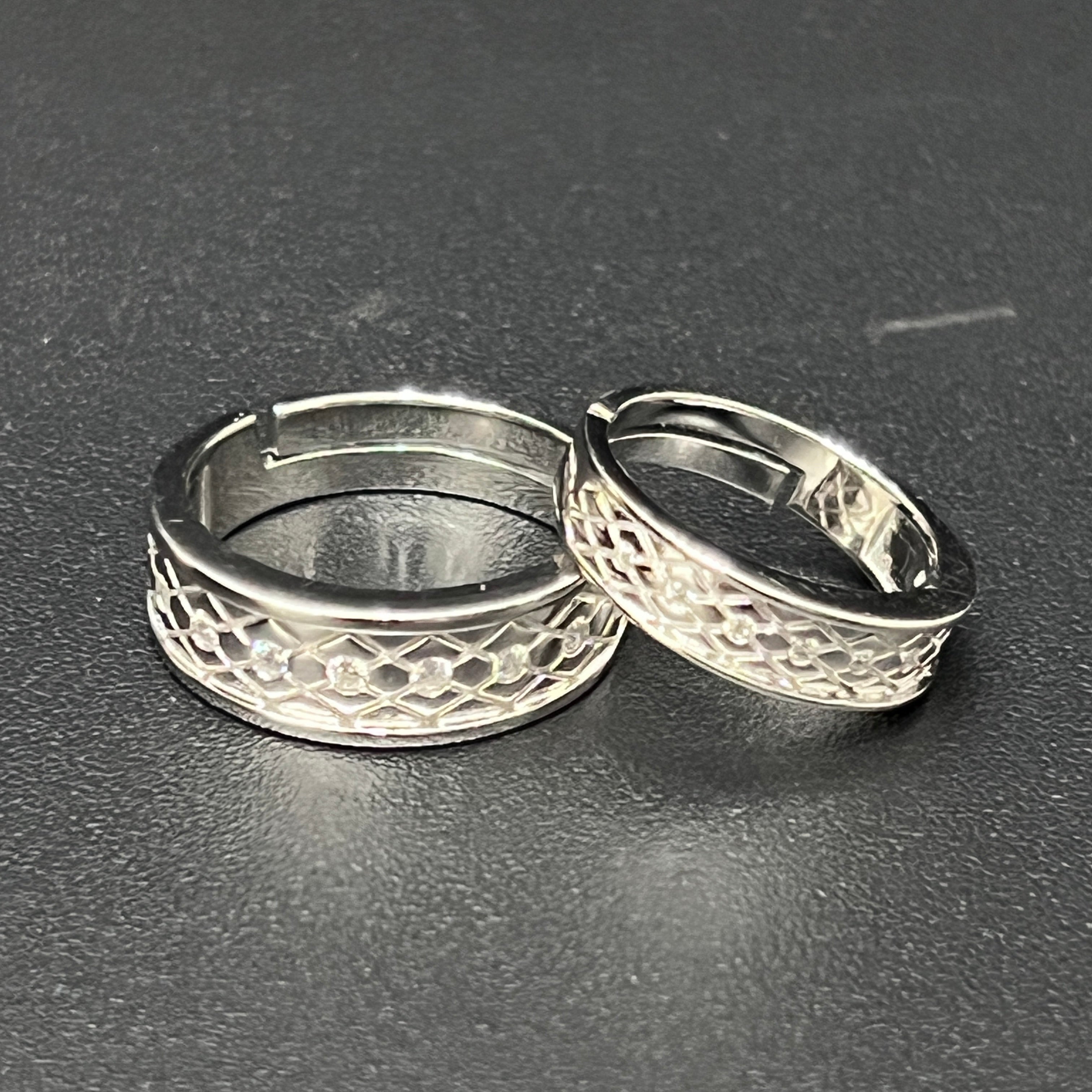 Couple Rings _Italian Laser Cut-Hexo