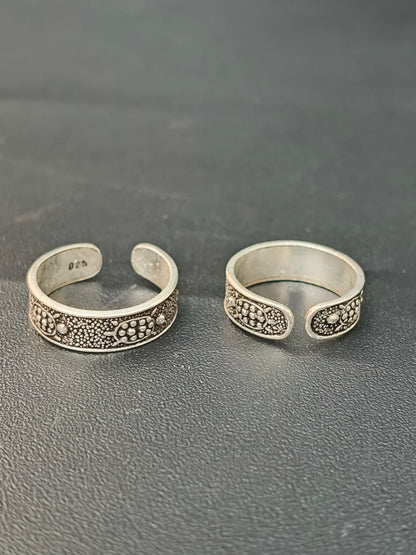 Ladies Toe Rings Antique Finish