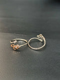 Ladies Toe Rinds Two Tone (Silver & RoseGold)
