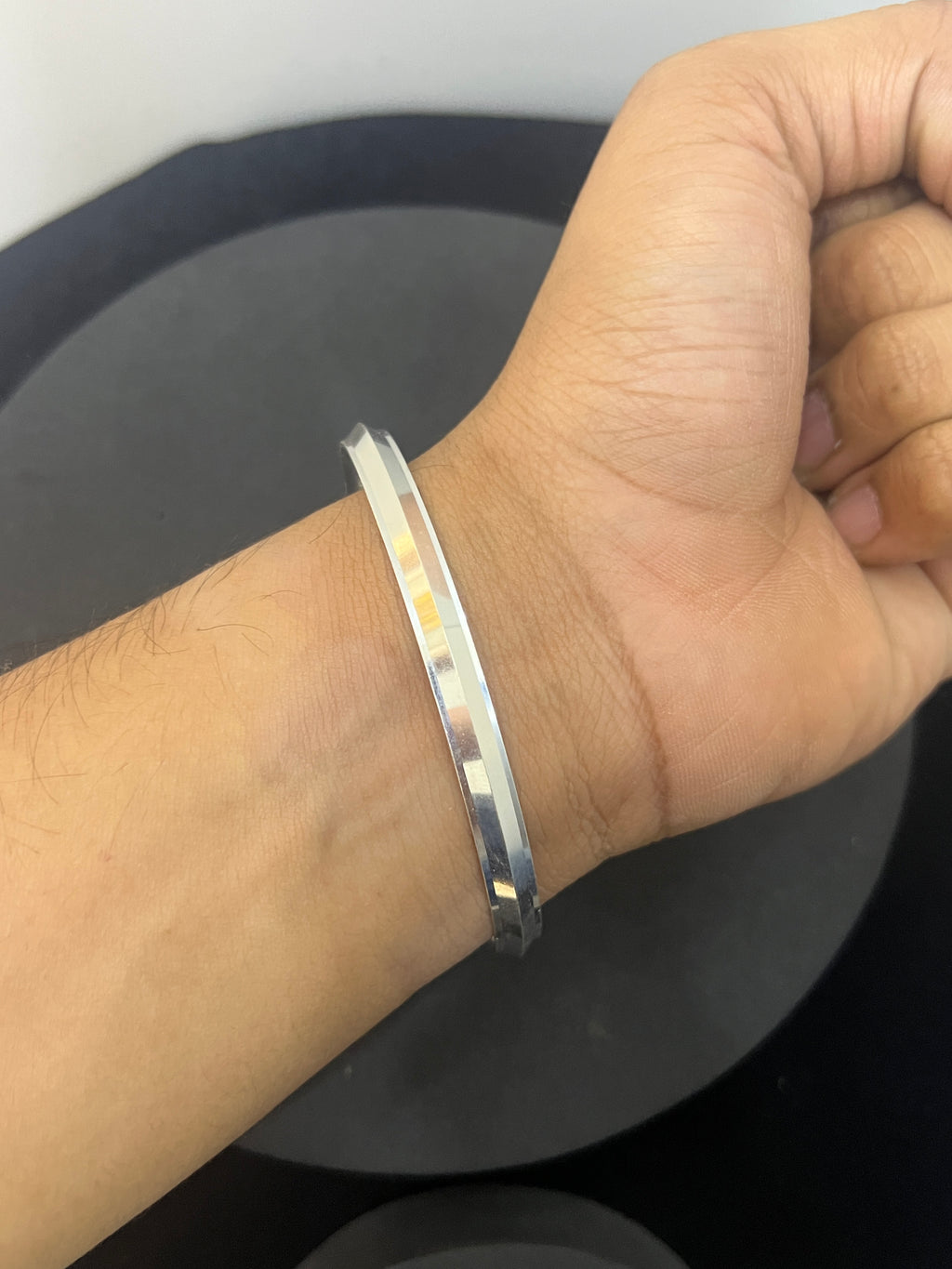 Silver Mens Classic Punjabi Kada