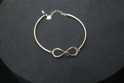 Ladies Bracelet_Infinity Double Side Stone