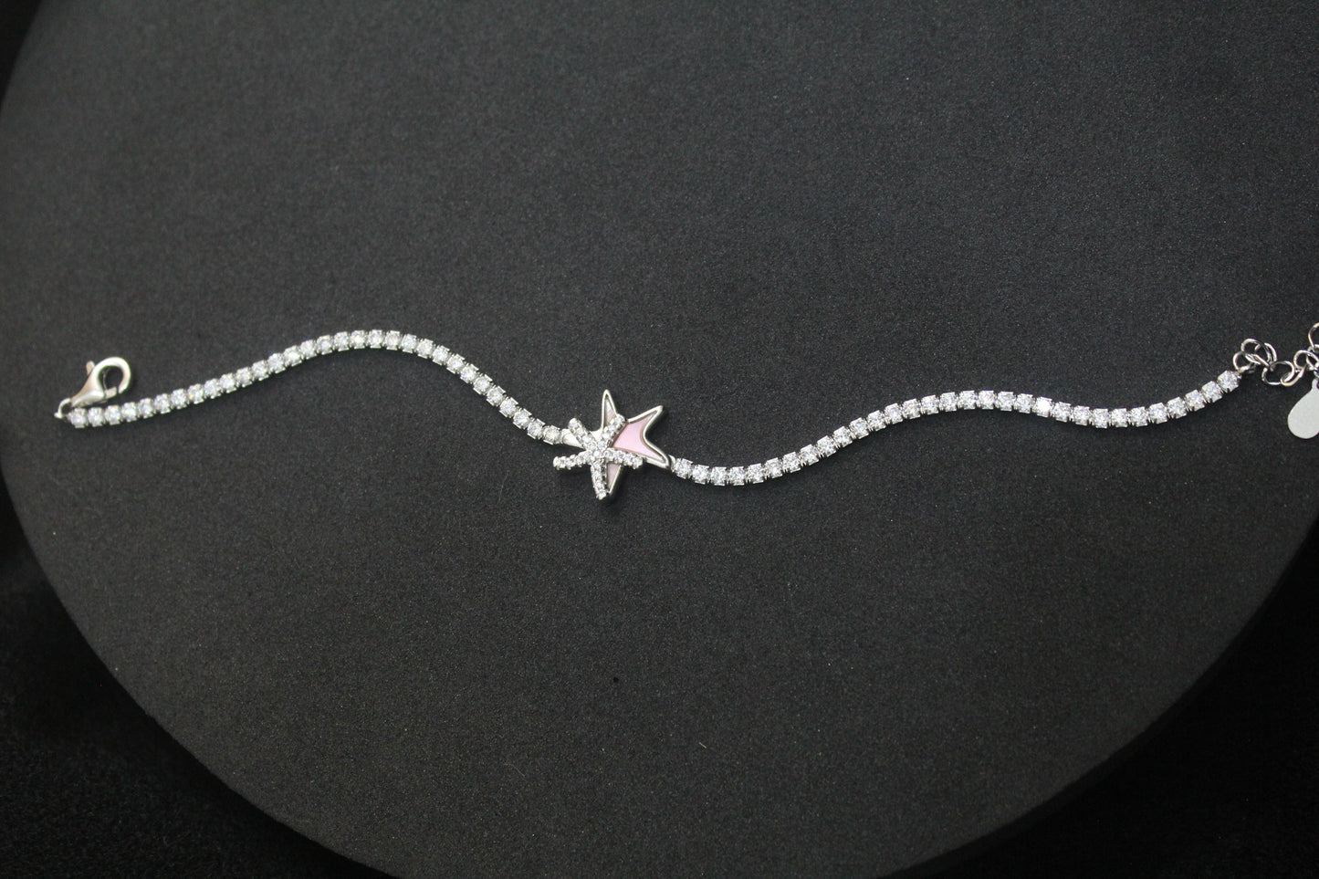 Ladies Stone Bracelet_Pink Star Fish