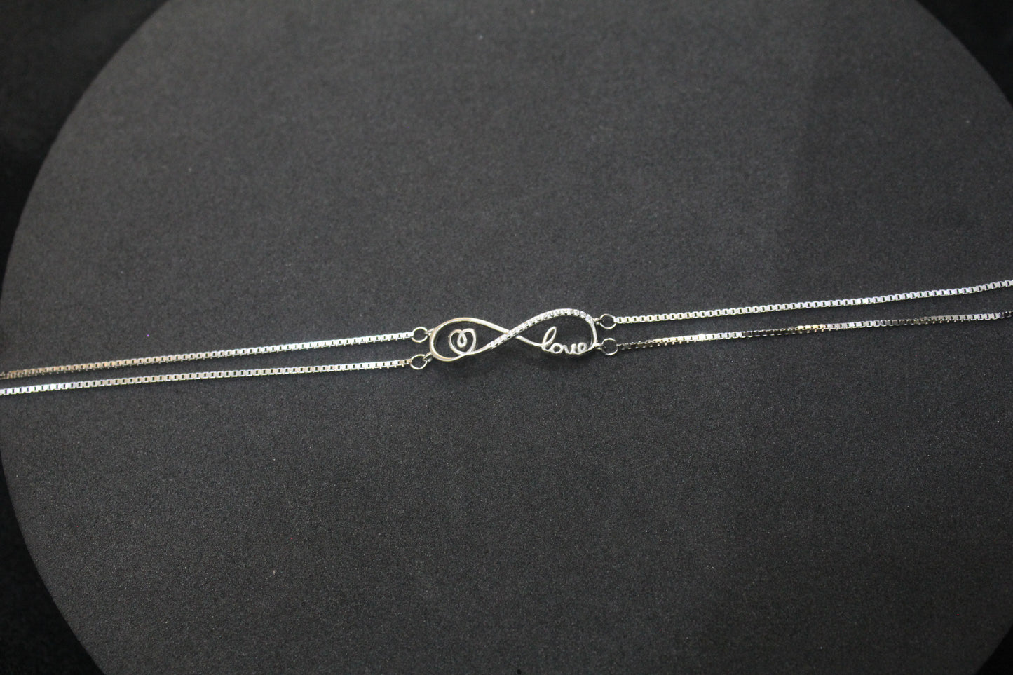 Ladies Chain Bracelet_Silver Stone Love