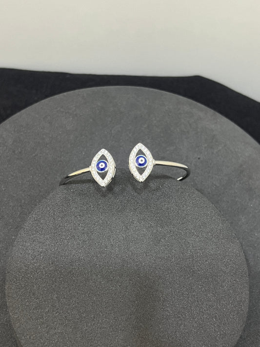 Ladies Flexi Kada_Full Stone Double Evil Eye