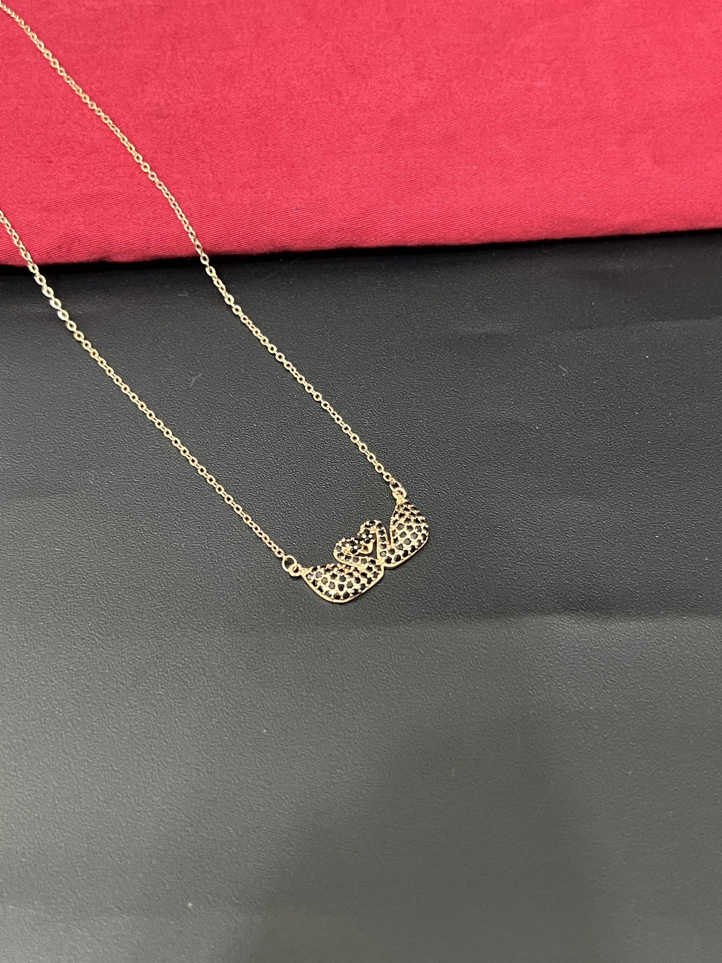 Ladies Swan Pendant Rose Gold Chain