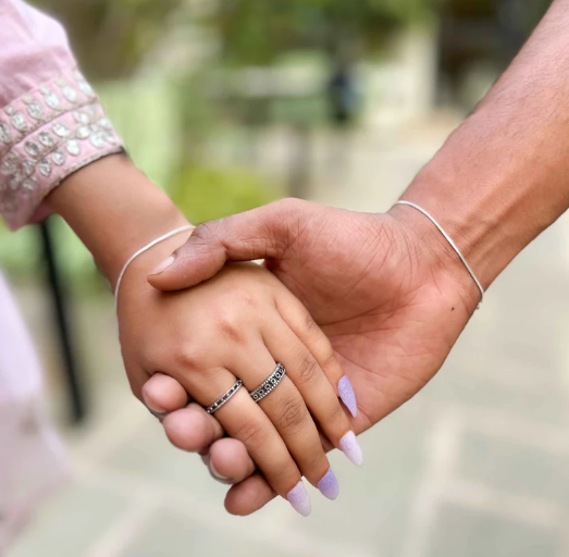 Silver Couple Bracelet Classic ( Slim Thick Chain)