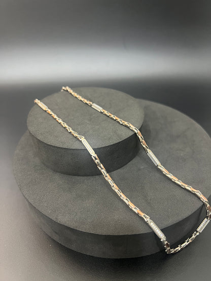 Mens chain_Italian Rosegold V  Design