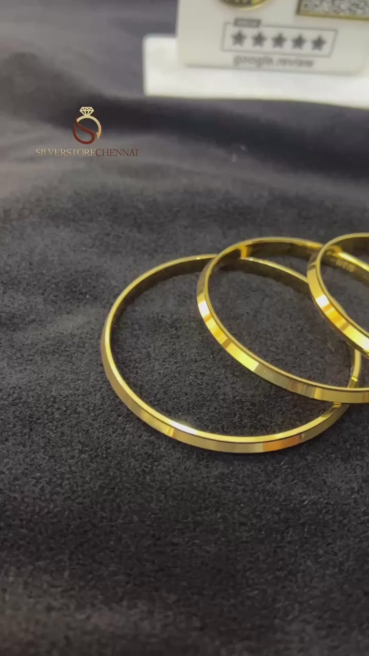 Mens Punjabi Kada_Gold Polish