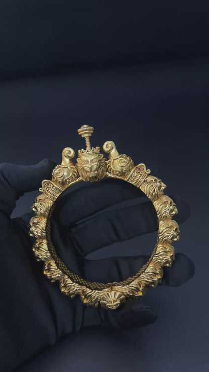 Men's Singam Kada Gold Finished Heavy