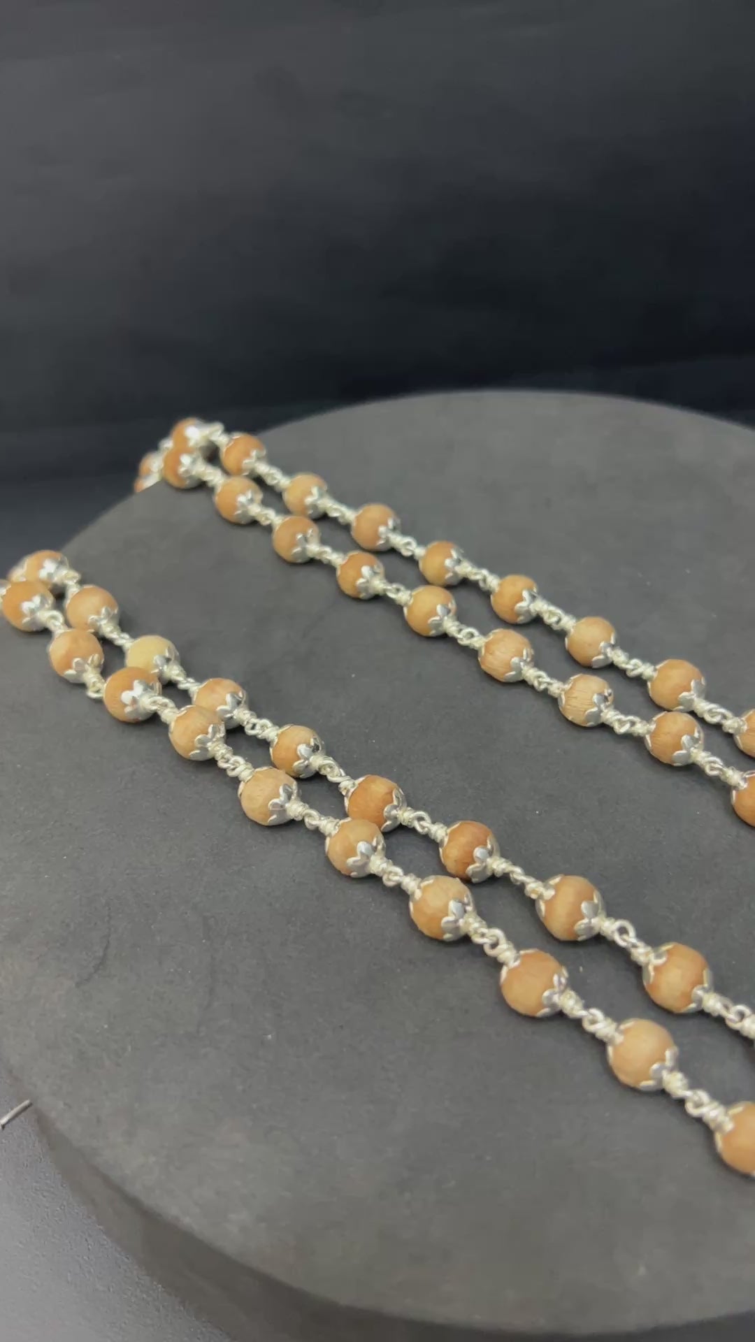 Silver Ayyapa Tulasi Malai 108Beads