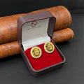 Silver Stud Round lakshmi  Antique Gold Finsihed 925 1