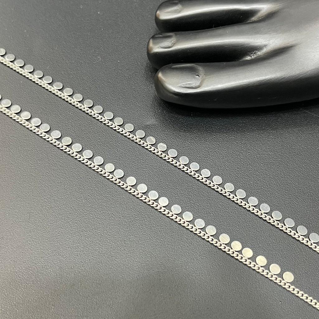 Silver Ladies Anklet Circle Charms