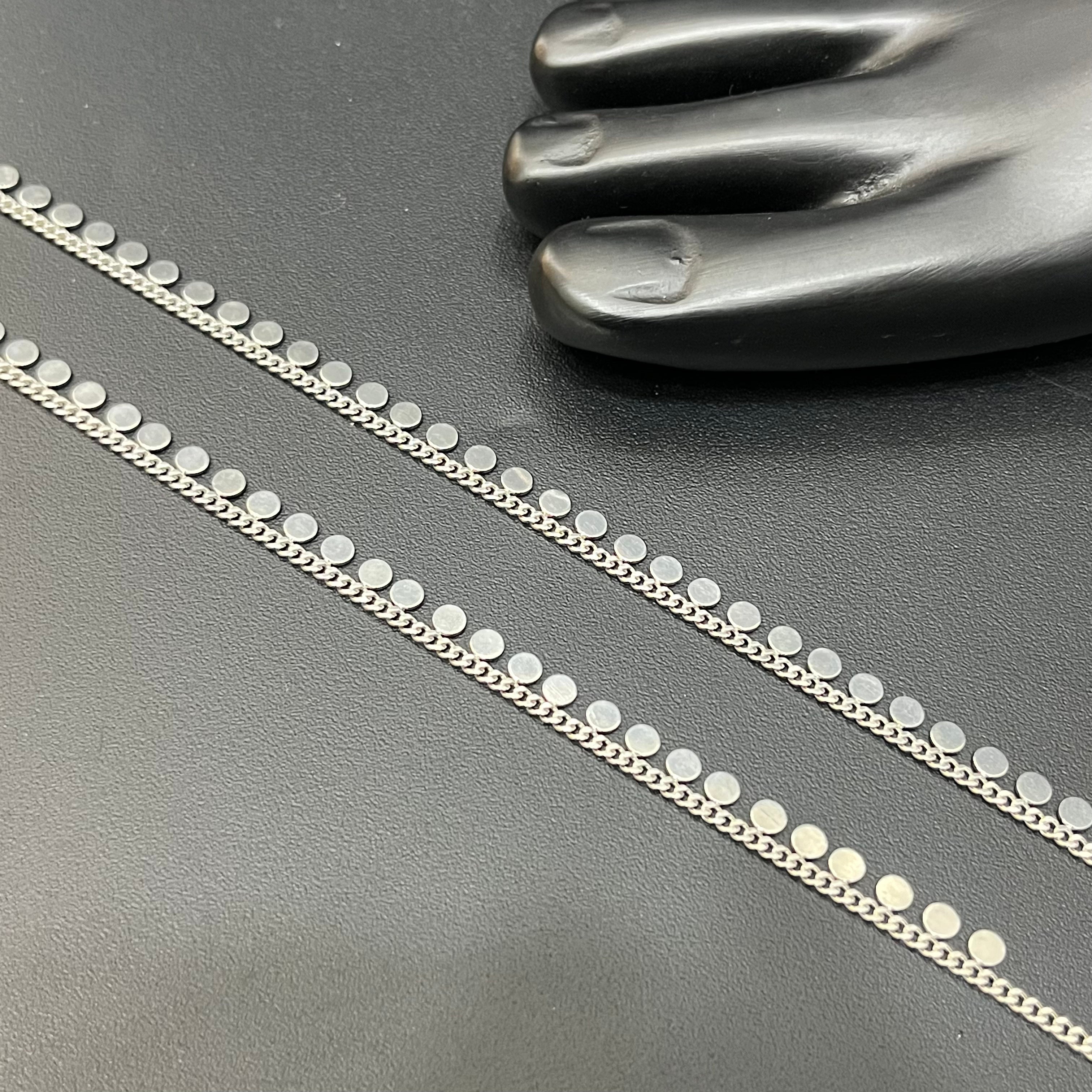 Silver Ladies Anklet Circle Charms