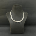 Silver U Shape Cz Zicron American Diamond Necklace