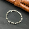 Silver Mens Bracelet Snake Oxidised 925