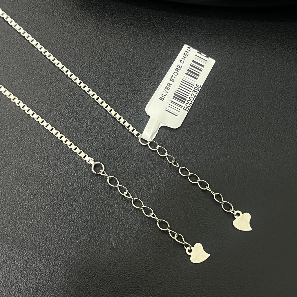 Silver Ladies Anklet Square 925