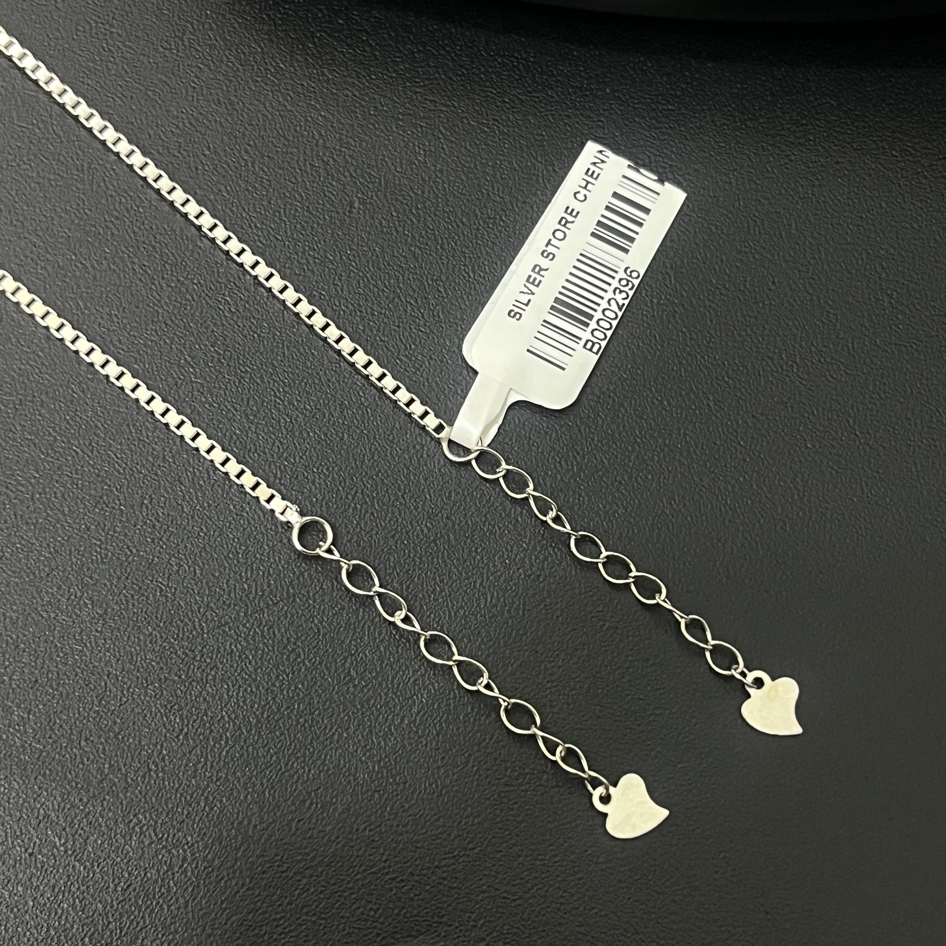 Silver Ladies Anklet Square 925