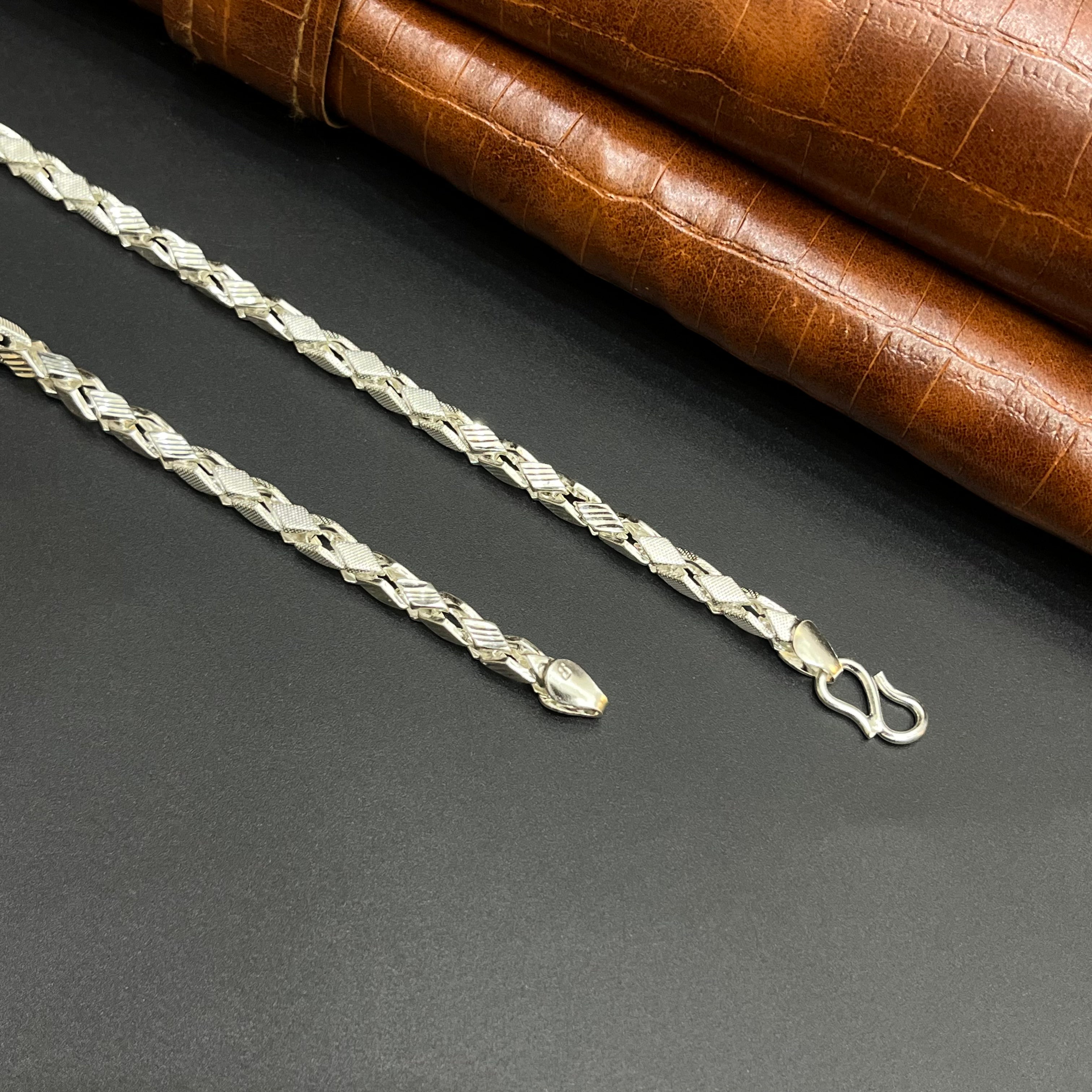 Silver Mens Chain Luxury Kathli Cut Daisy Edition 925