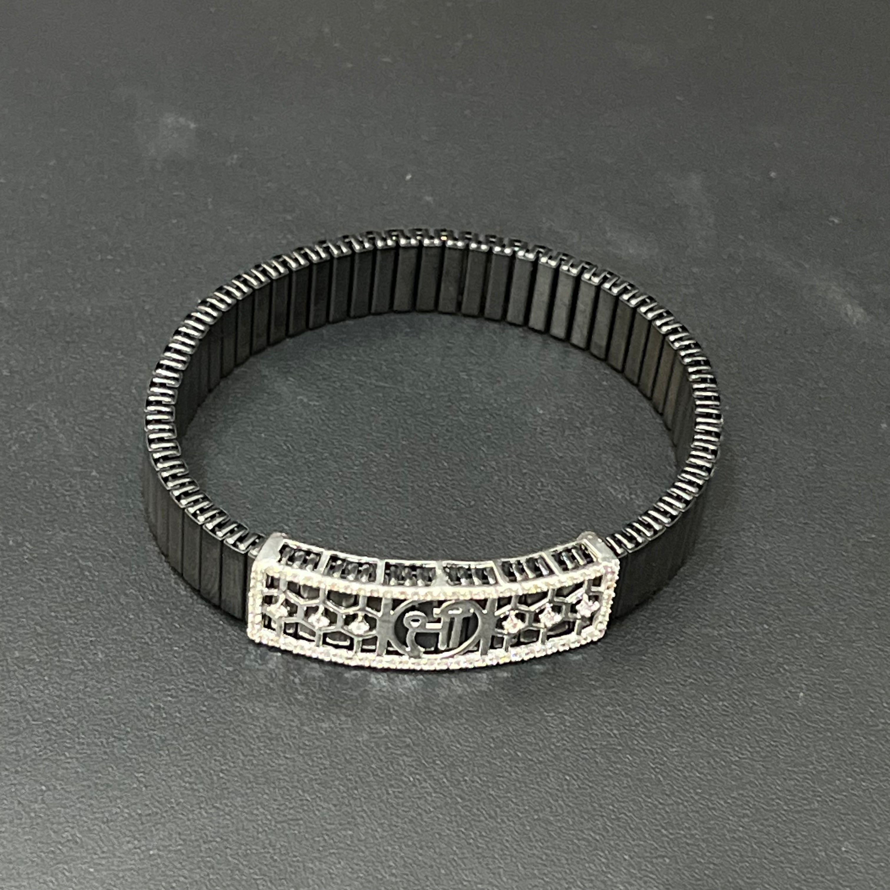 Silver Mens Flexible Bracelet Shree 925