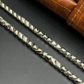 Silver Mens Chain Luxury Wave Fusion Mat Finish M02 925