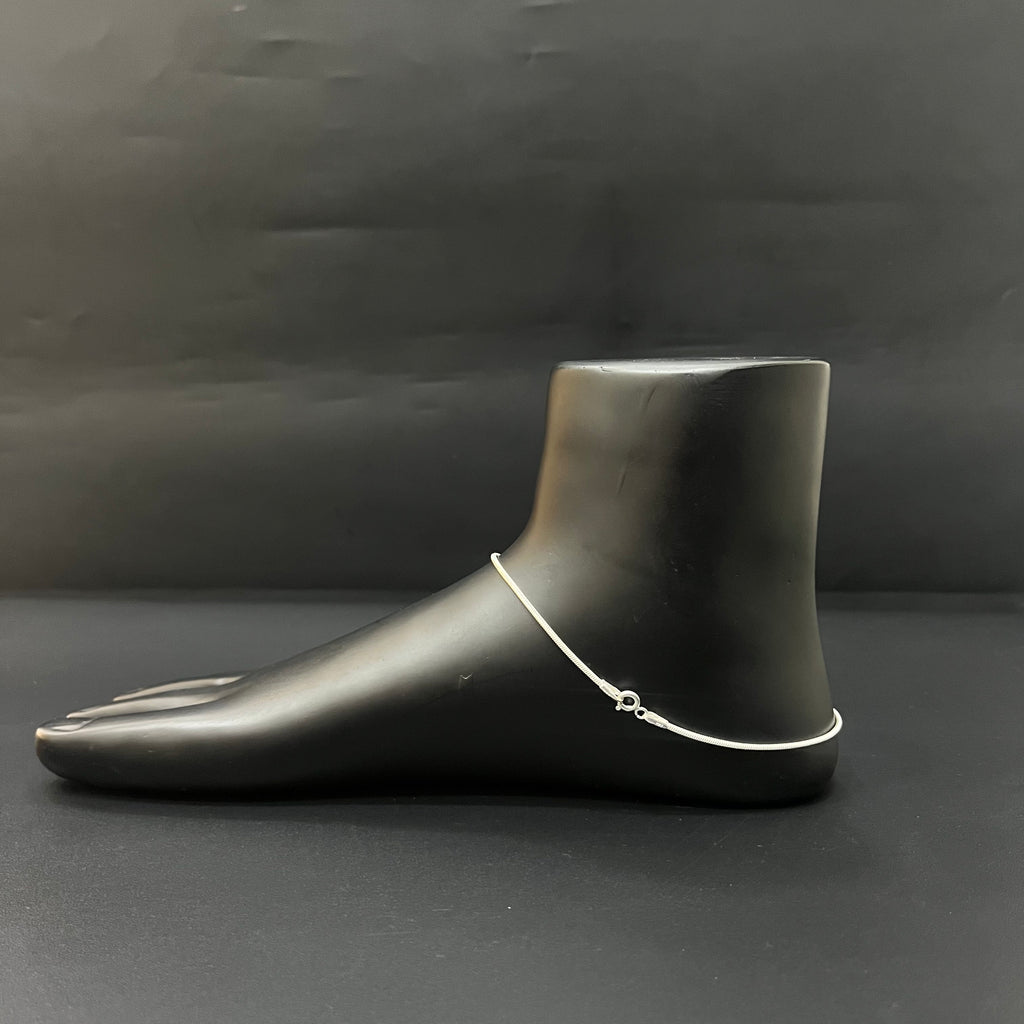 Silver Chain Anklet (slim snake chain)