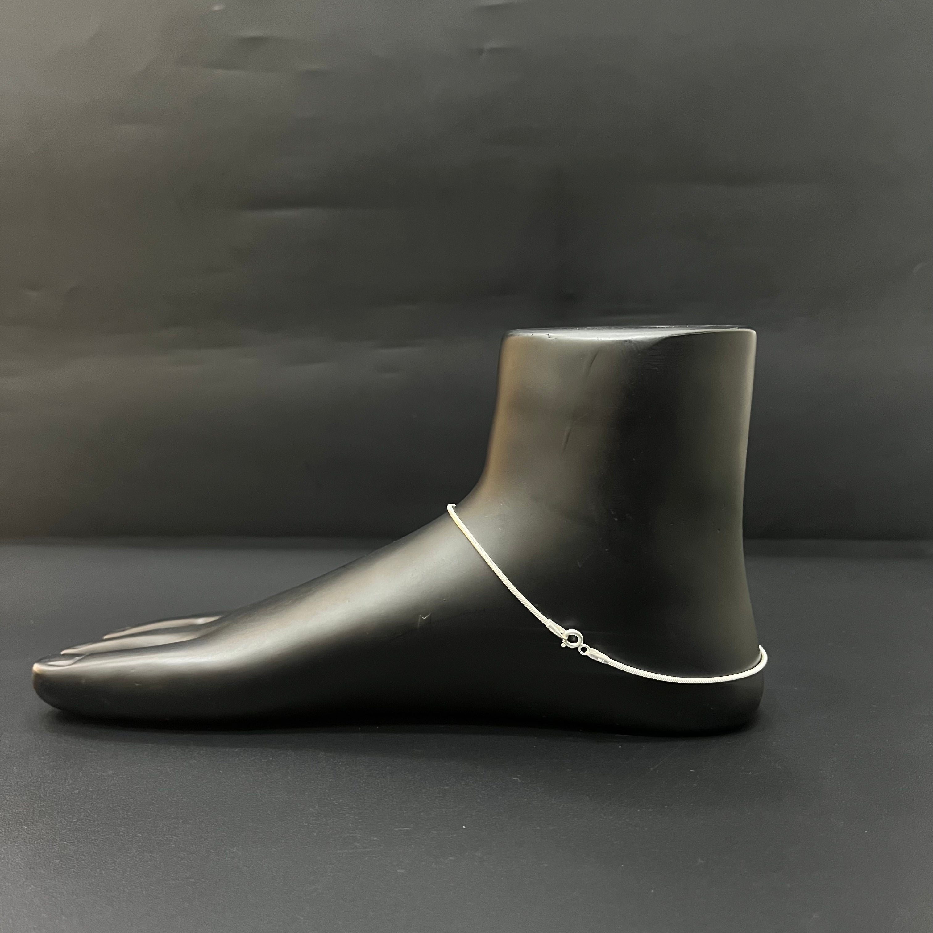 Silver Chain Anklet (slim snake chain)