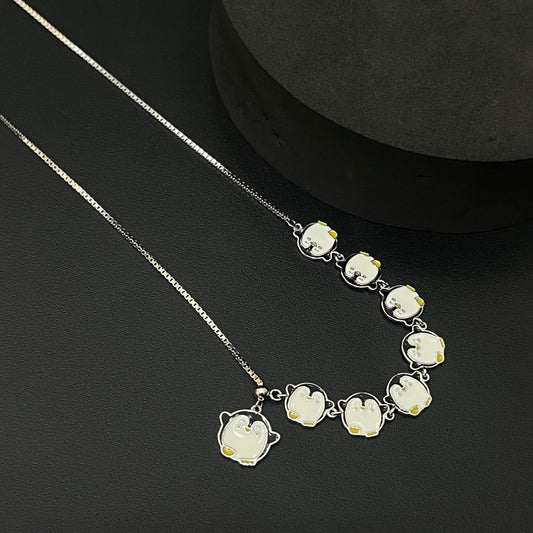 Silver Baby Chain Penguin