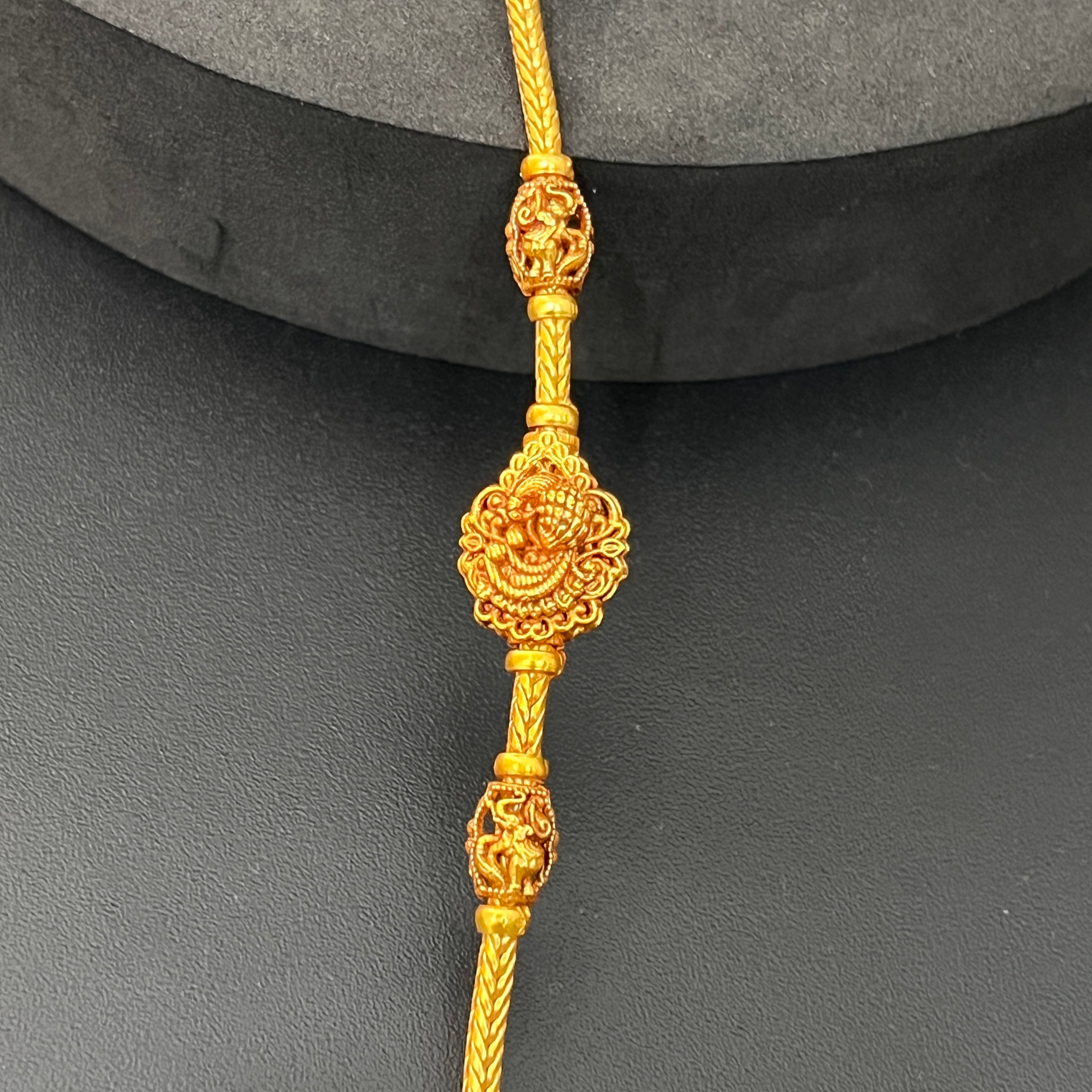 Silver Thali Sarad Peacock Antique Finished