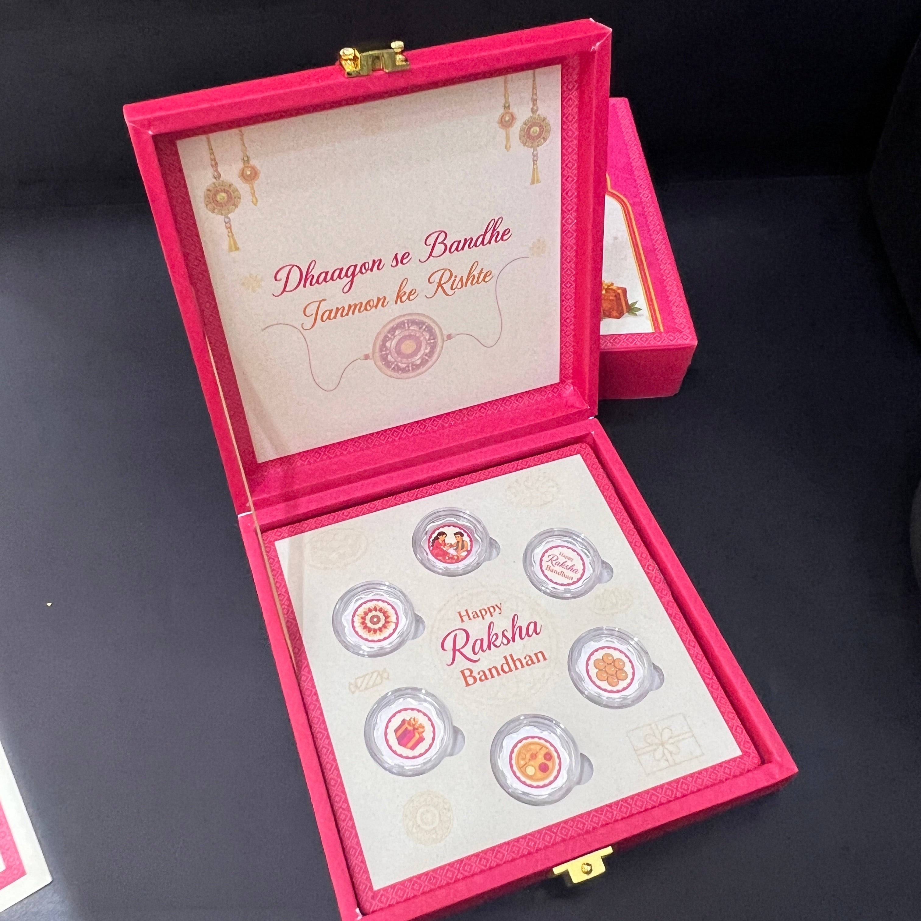 Silver Raksh Bandhan Gift Box 6grams Coin Set 999