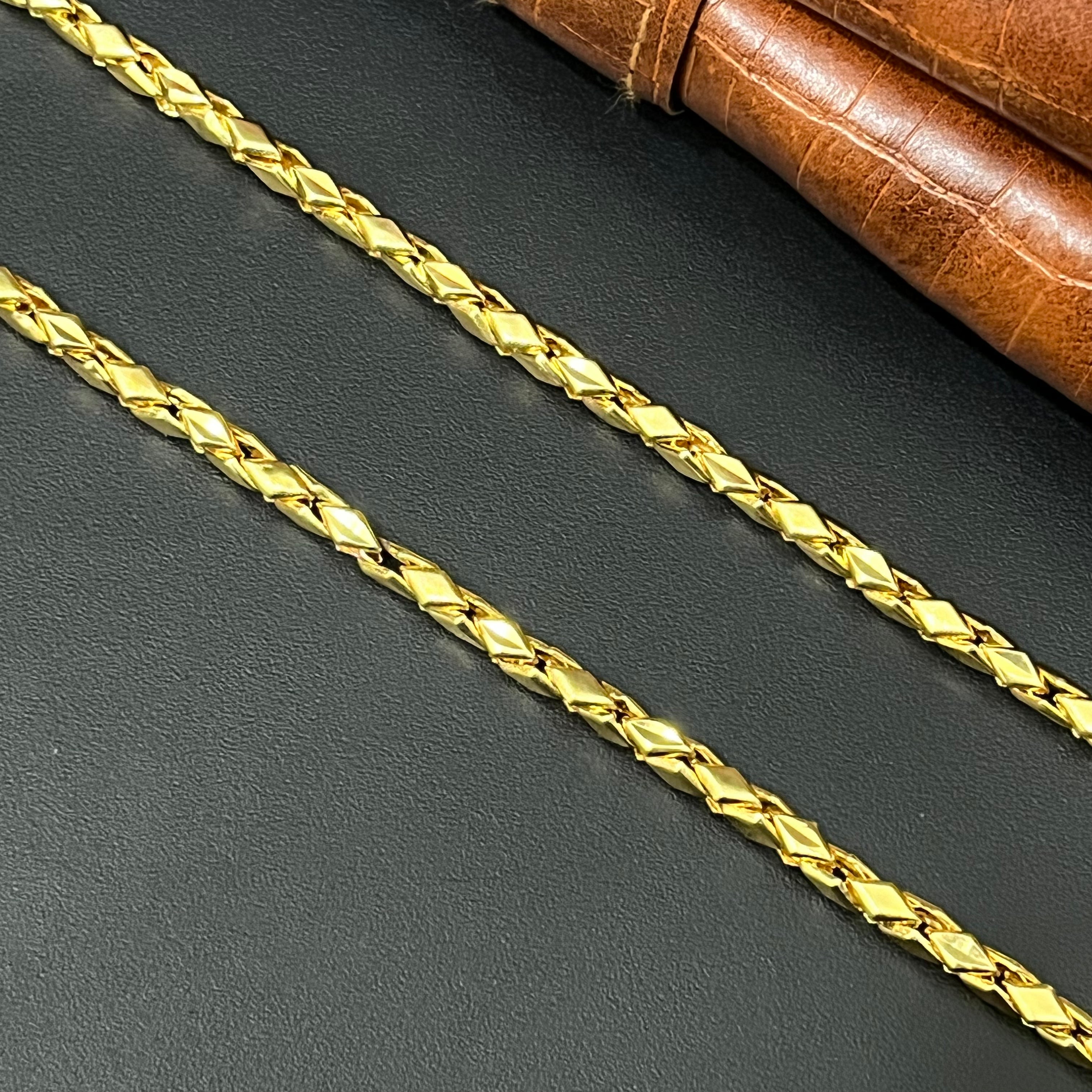 Silver Kathli Chain Gold Finished 20 inches 925