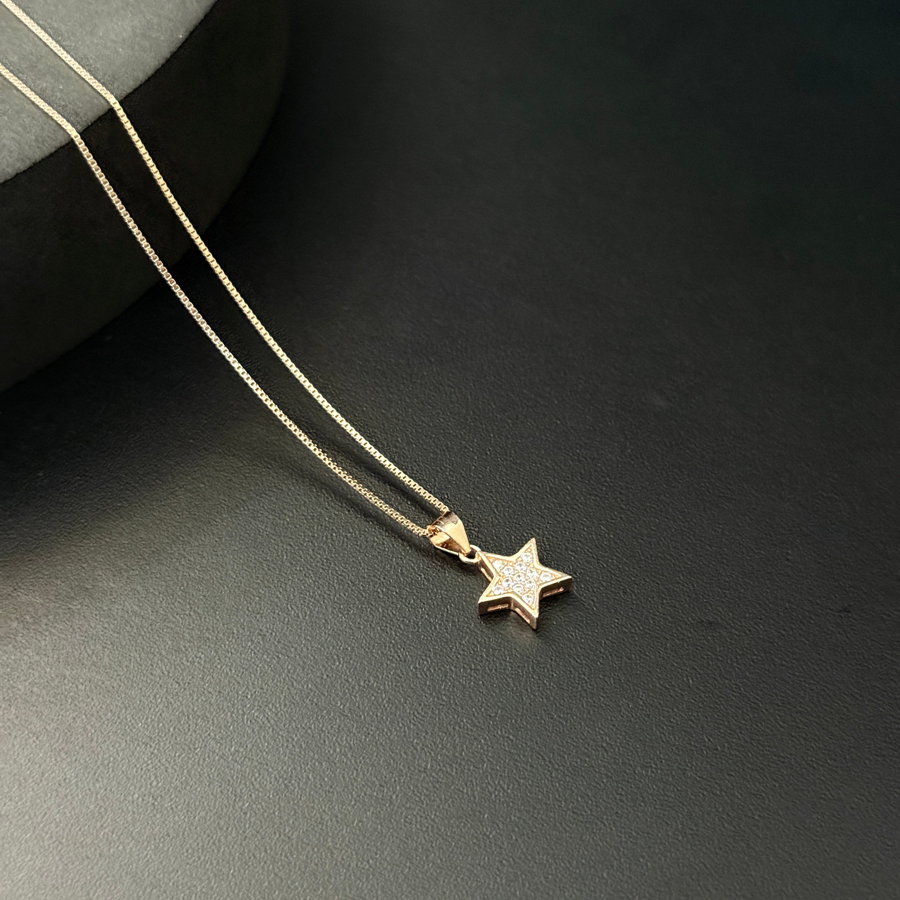 Ladies Pendant RoseGold Star