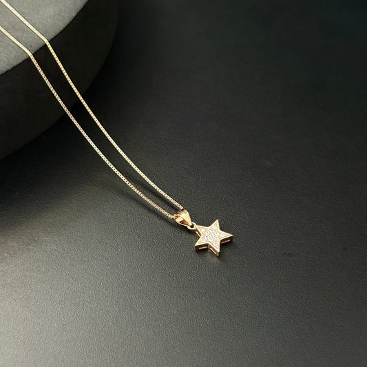 Ladies Pendant RoseGold Star