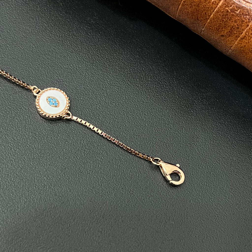 Silver ladies Bracelet Circle Rosegold 925