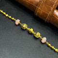 Silver Ladies Bracelet Pumkin Lotus Filigree Gold Polish 925