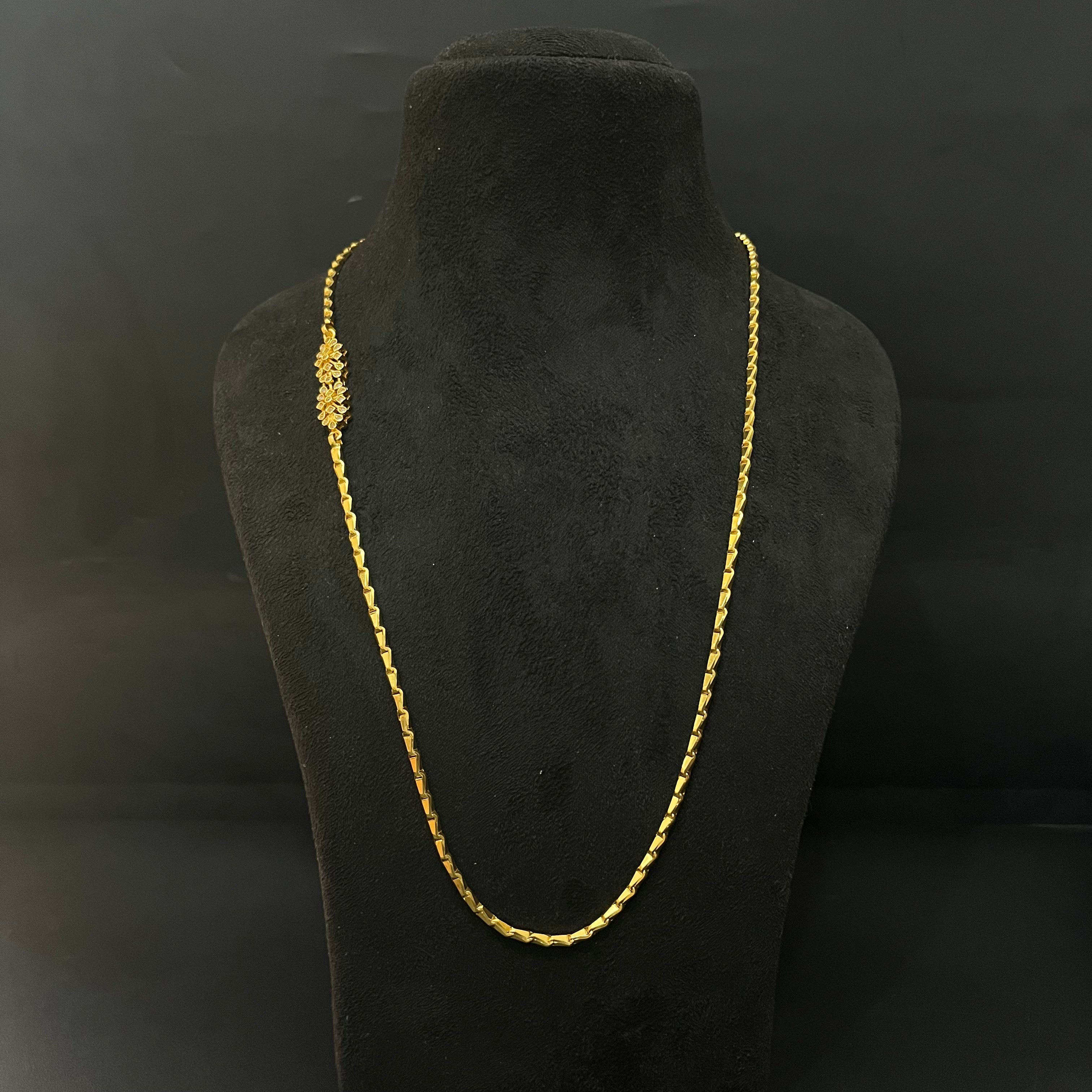 Silver Thali Sarad Floral American Diamond