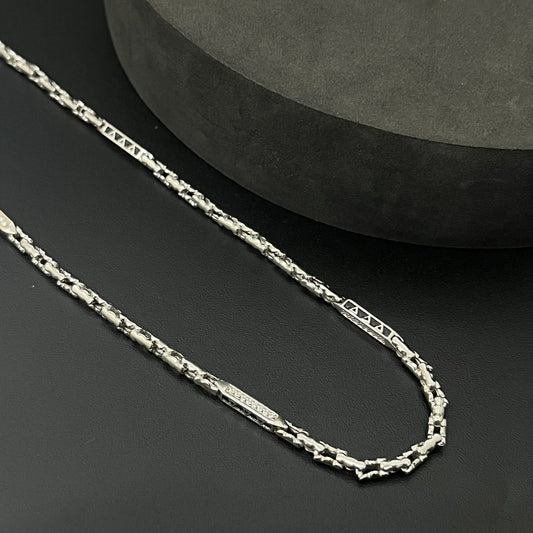 Silver Mens Chain Choco Bolder Cut