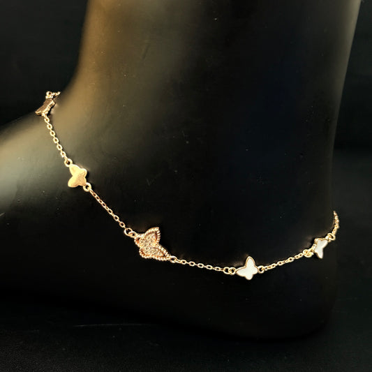 Silver Ladies Anklet_Dance Of Butterflies RG
