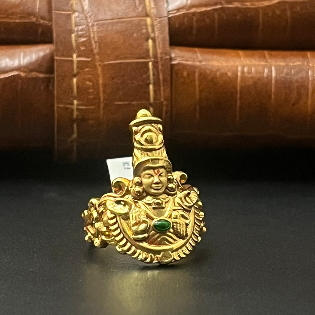 Silver Ring Tirupathi Balaji Gold Finished 925 4