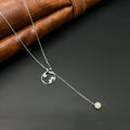 Silver Ladies Chain Star Circle