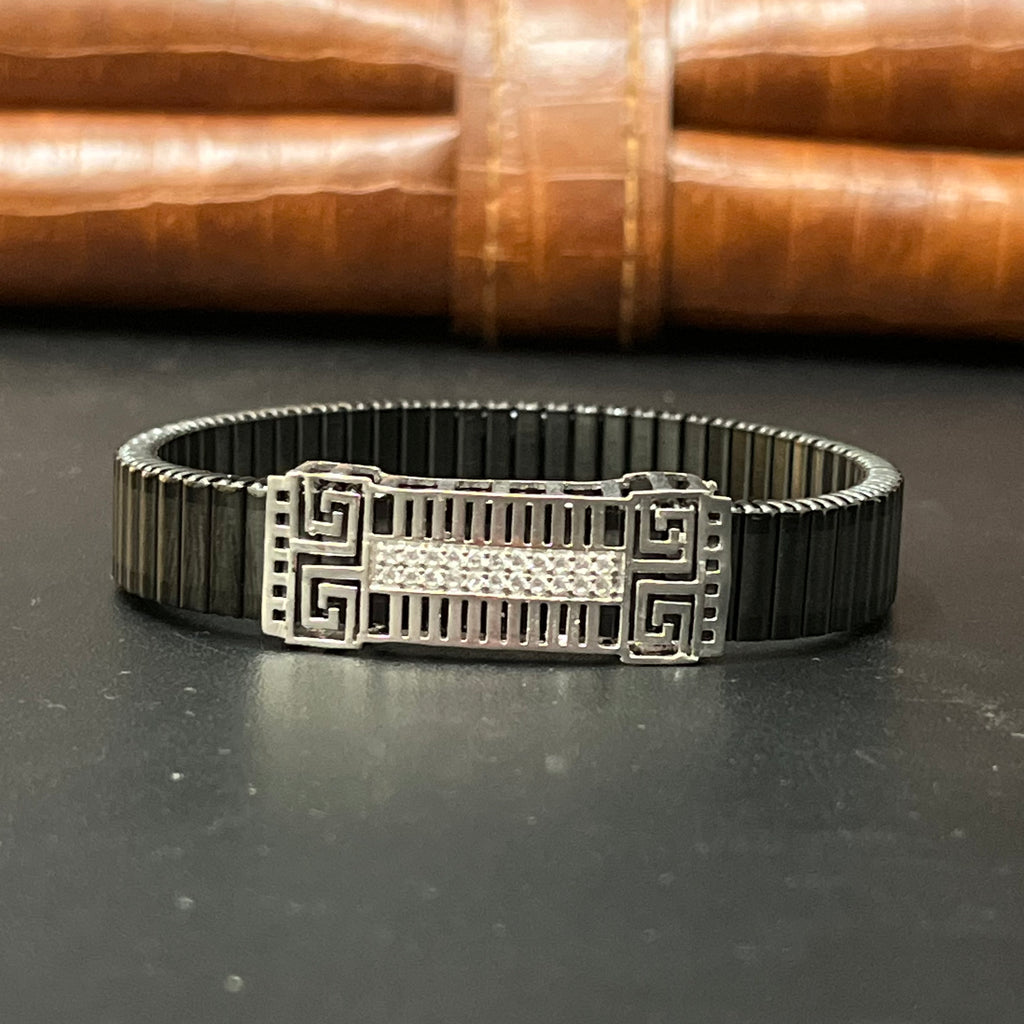Silver Mens Flexible Bracelet FB13 925