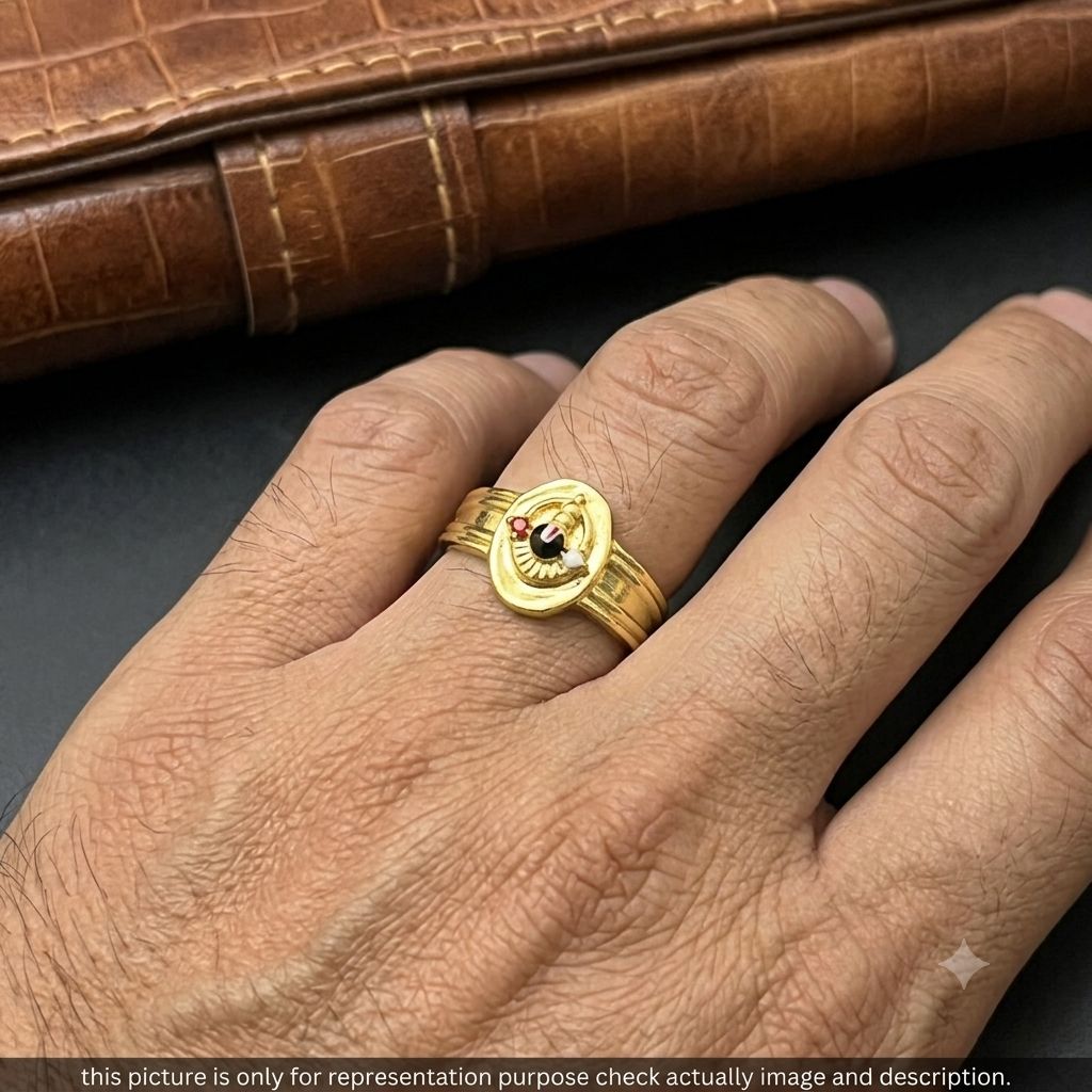 Silver Ring Tirupathi Balaji Gold Finished 925 5