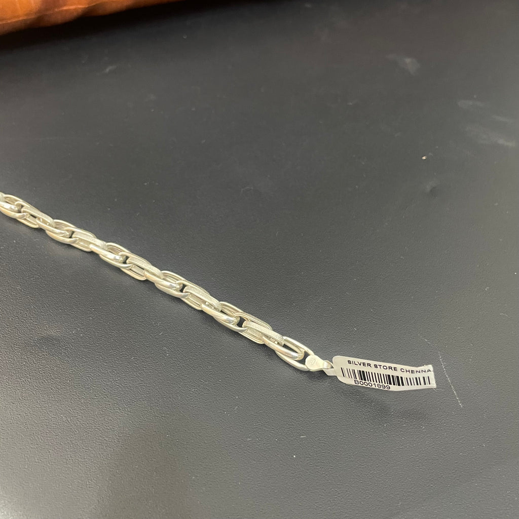 Mens  Silver Bracelet Twisted